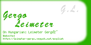 gergo leimeter business card